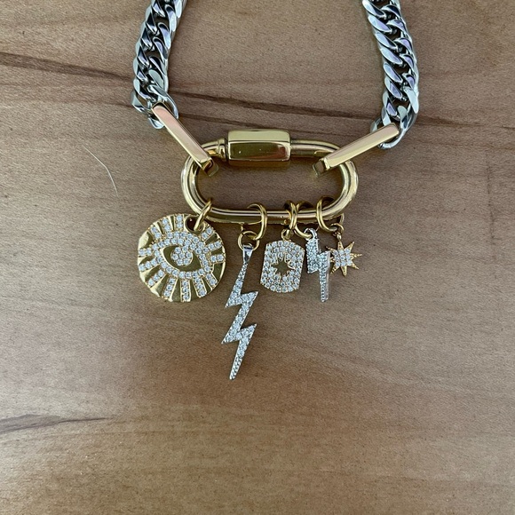 Gold and Silver Anne Charm Necklace - Picture 3 of 3